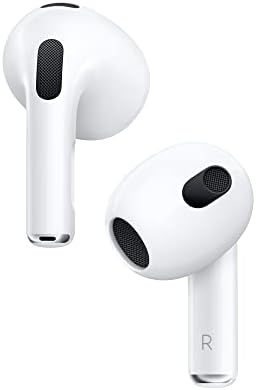 Unleash Immersive Sound: Apple AirPods (3rd Gen) – Wireless Earbuds with Lightning Charging Case. Sweat and Water Resistant. Up to 30 Hours Battery Life. Perfect for iPhone