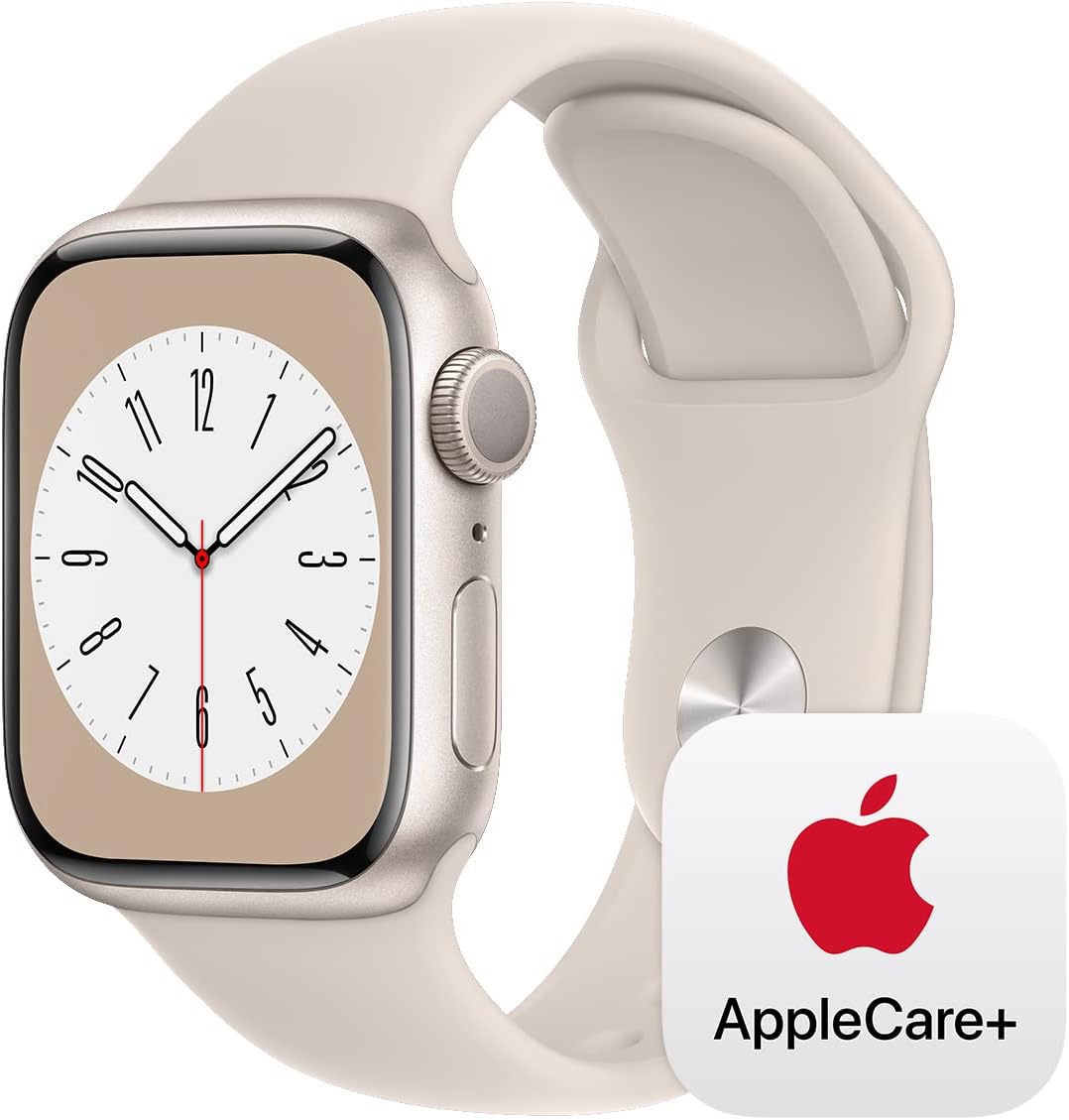 Apple Watch Series 8 GPS 41mm Starlight Aluminium Case with Starlight Sport Band – M/L with AppleCare+ (2 Years): Detailed Review & Recommendations